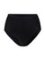 Front view of black WhispAir Cooling Brief showcasing full coverage with a white background