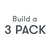 Front view of bundle graphic reading Build a 3 PACK in dark gray text on light gray background